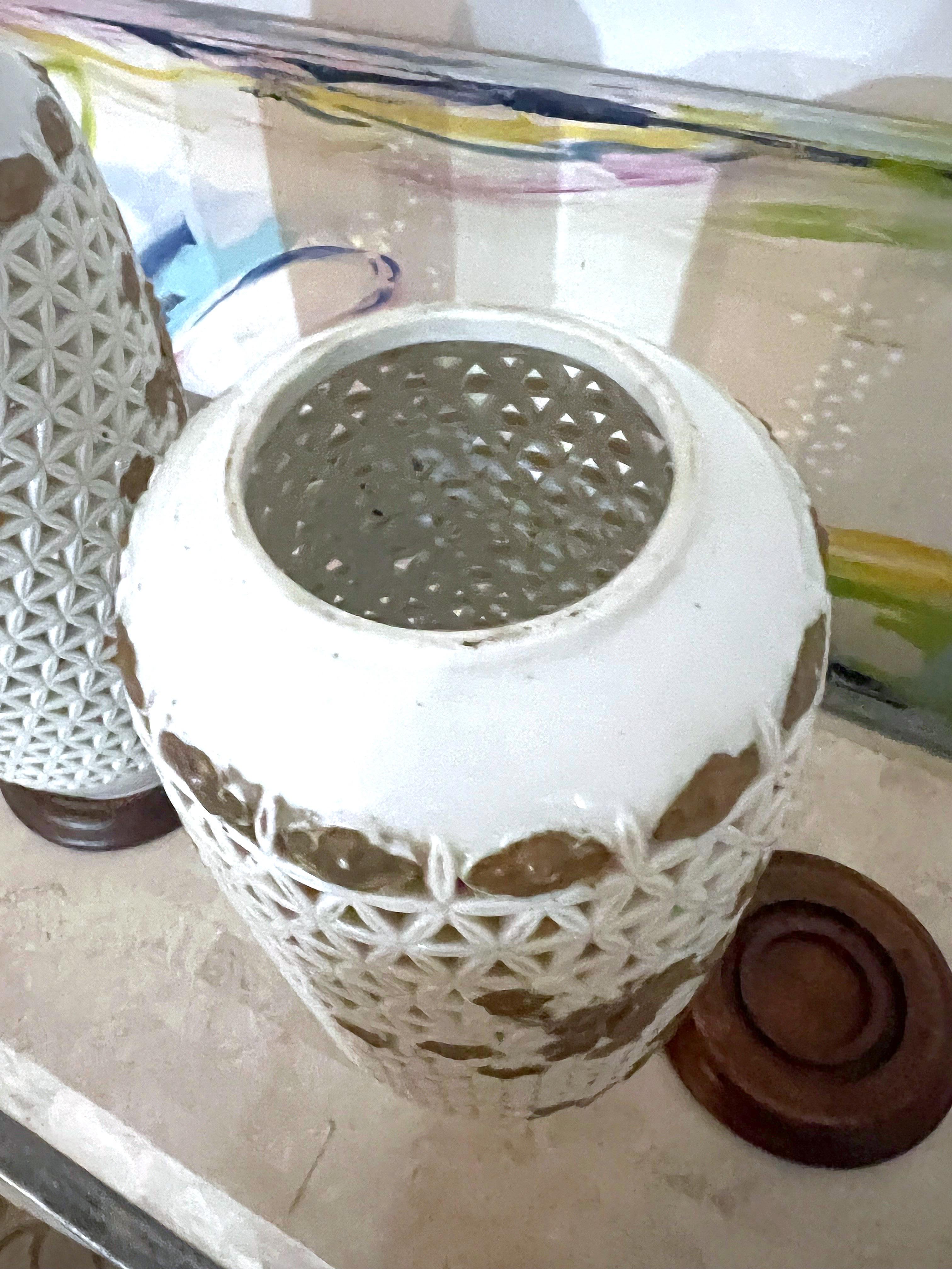 20th Century Pair of Blanc De Chine Chinese Porcelain Vases