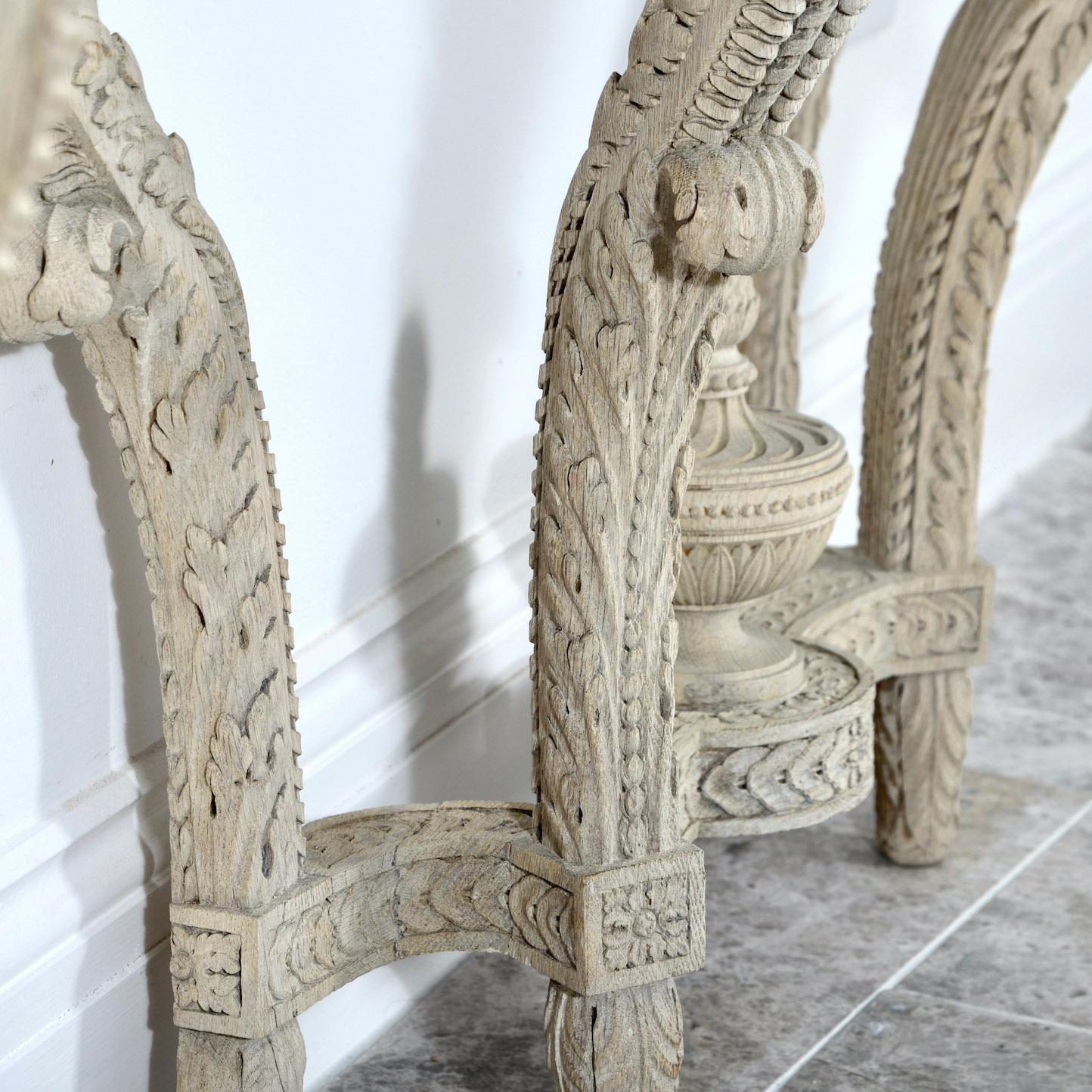 Pair of Bleached Oak Console Tables 6