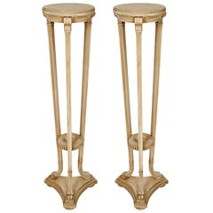 Pair of Bleached Wood French Pedestals