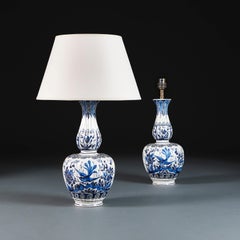 Pair of Blue and White Delft Lamps