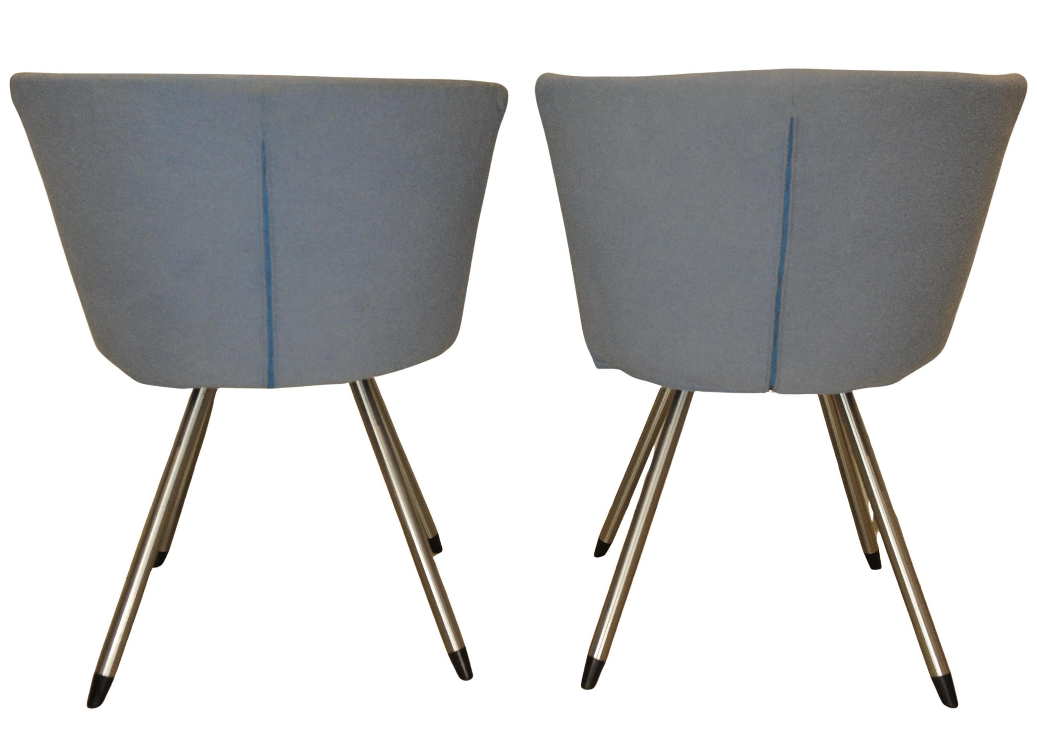 Coppia di sedie da cocktail blu modello Ej11 di Erik Jorgensen in vendita 3