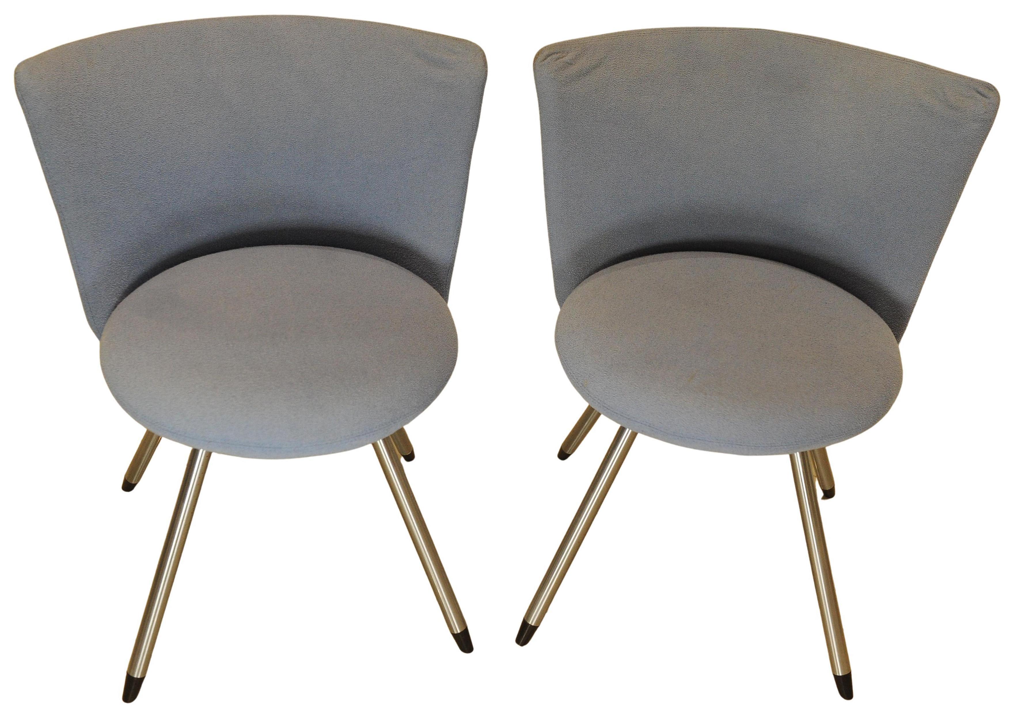 XX secolo Coppia di sedie da cocktail blu modello Ej11 di Erik Jorgensen in vendita