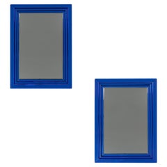 Coppia di specchi di vetro blu di Fontana