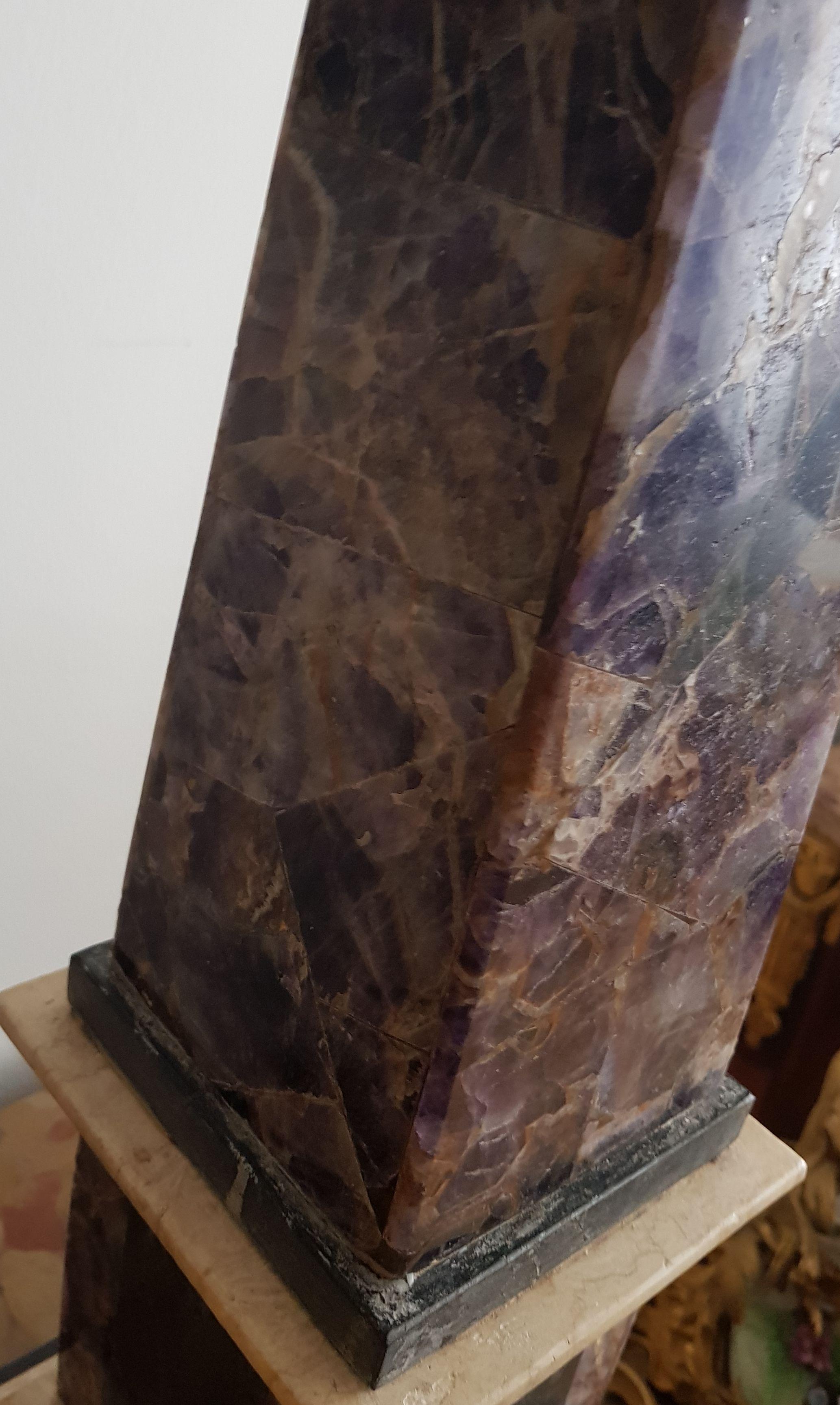 19th Century Pair of Blue John Obelisks For Sale