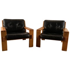 Ein Paar Bonanza-Sessel, entworfen von Esko Pajamies, Asko, 1960er Jahre