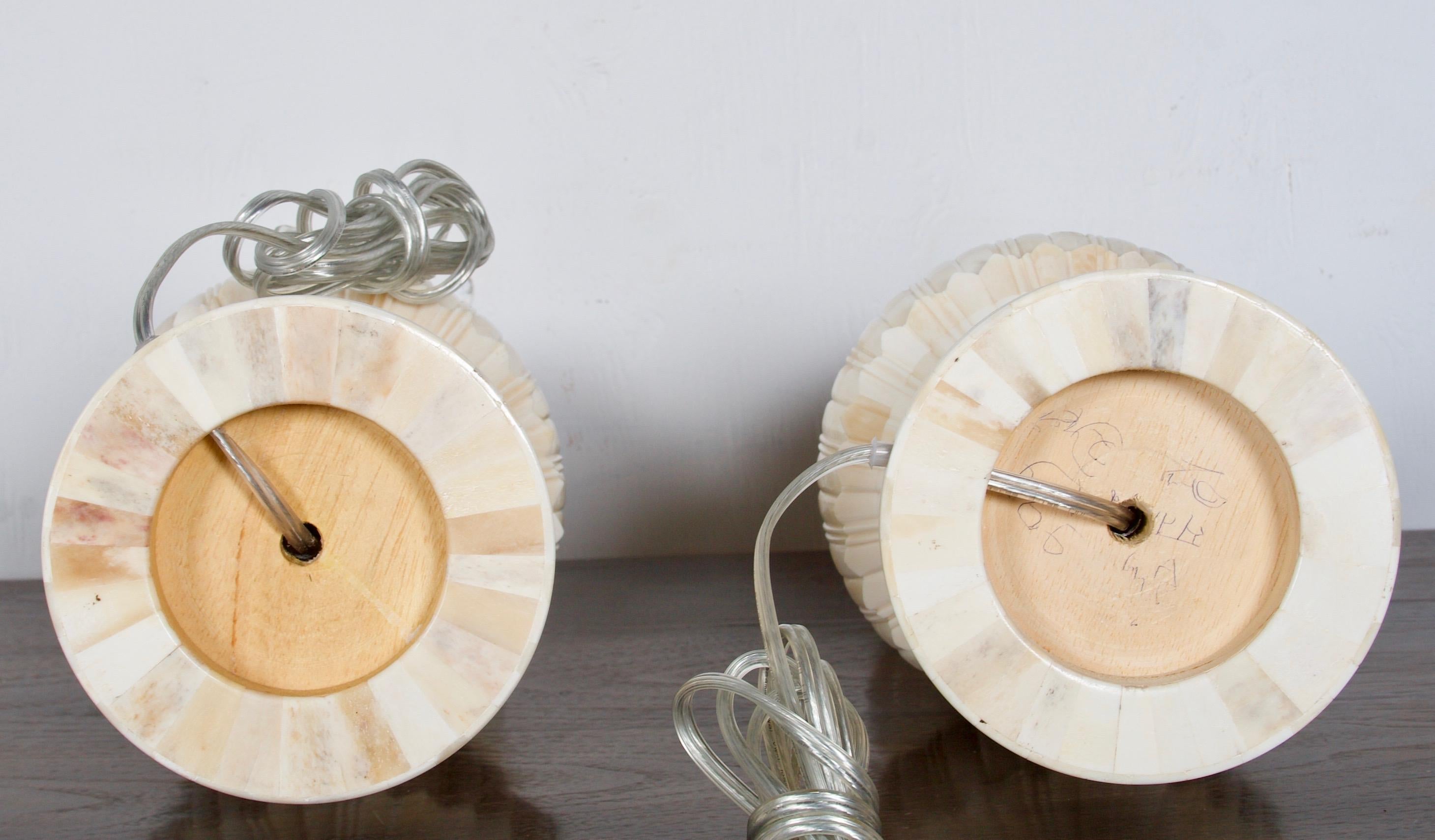 A pair of Bone Inlay Table Lamps 9