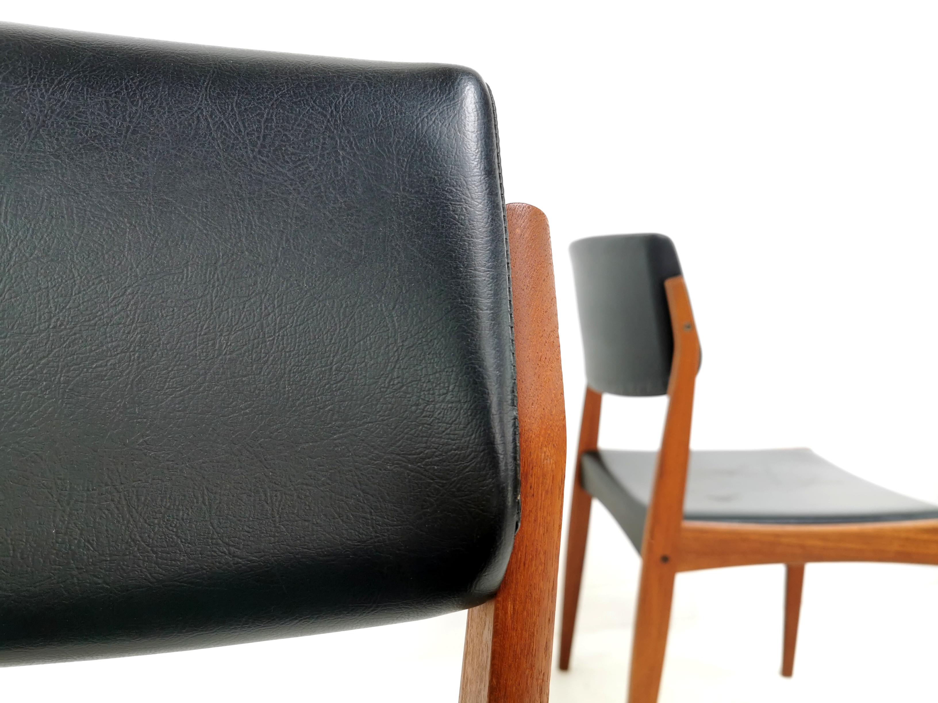 black vinyl dining chairs