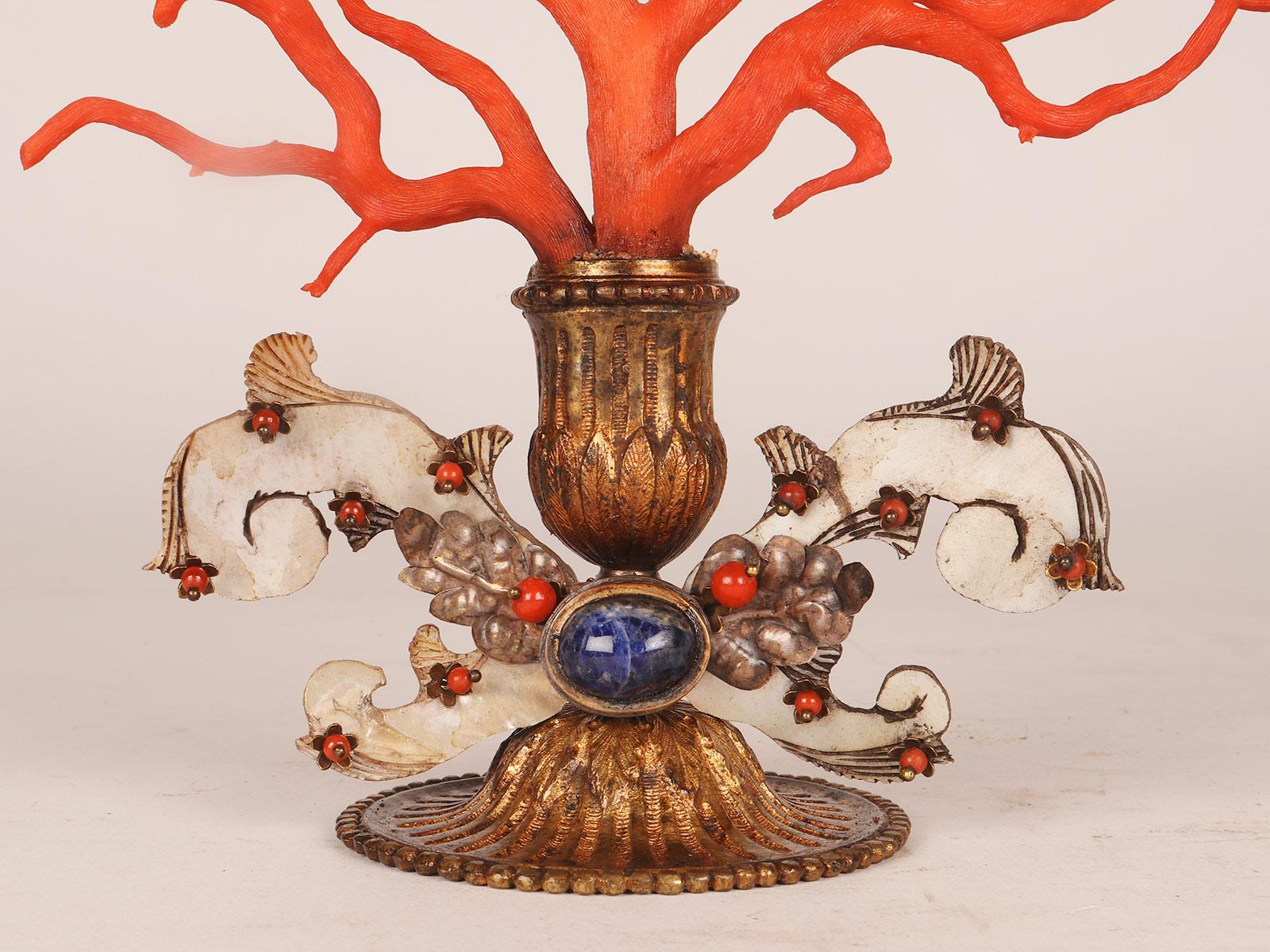 Italian A pair of branches of Mediterranean red coral (Corallium Rubrum), Sicily 1790 For Sale
