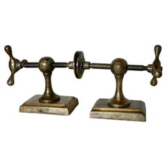 A Pair of Brass Book Press Screw Bookends