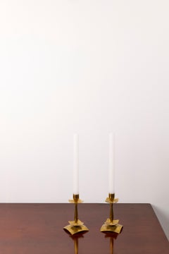 A pair of brass candle sticks by Dantorp Design, Denmark, 1960s