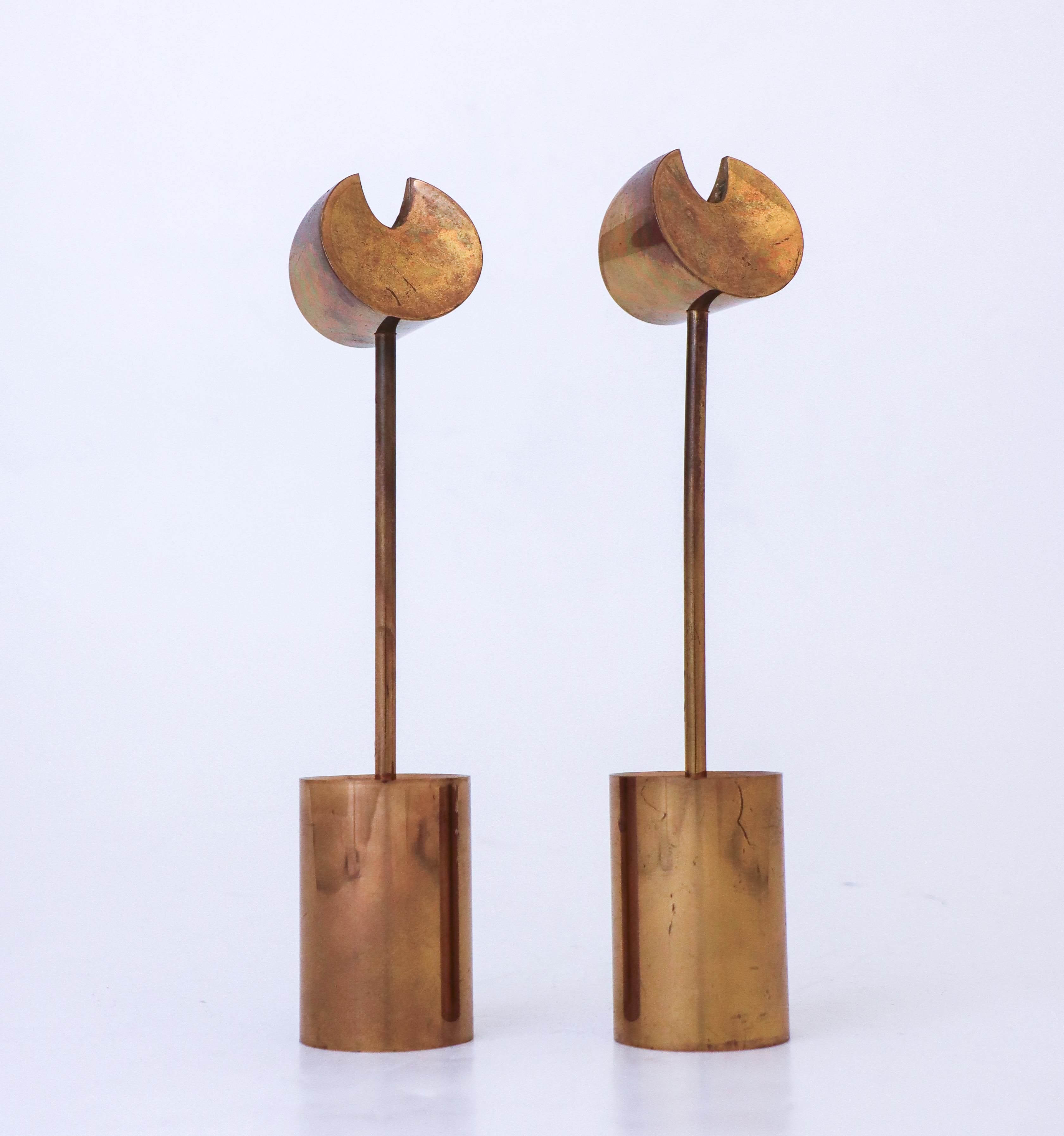 Late 20th Century A pair of Brass Candlesticks - 