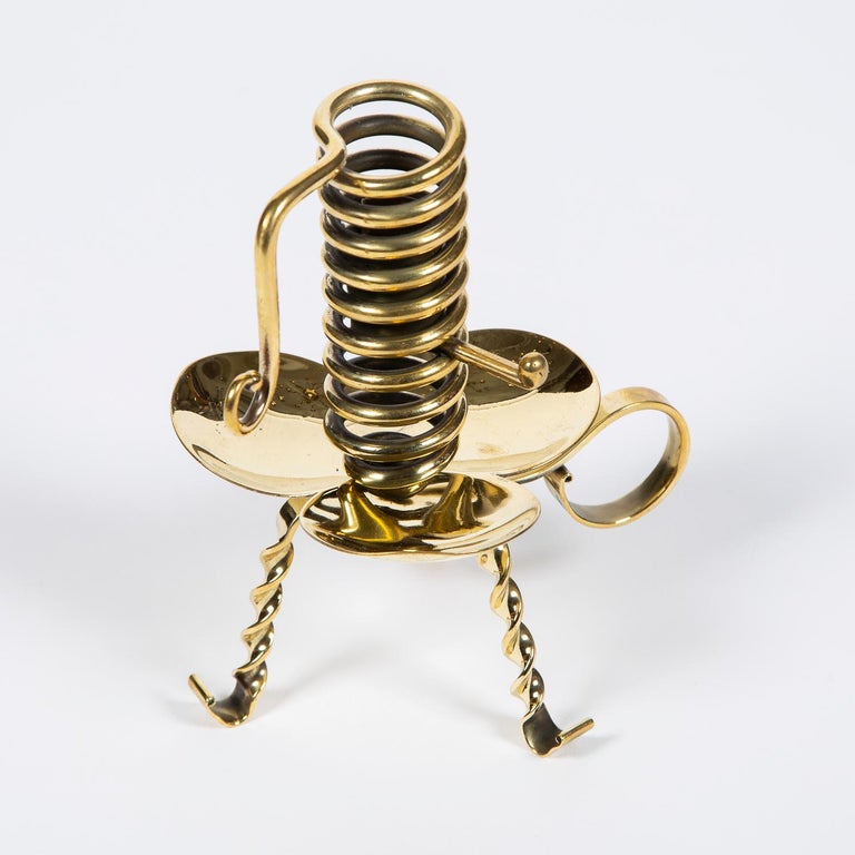 Pair of Brass Courting Candlestick For Sale at 1stDibs