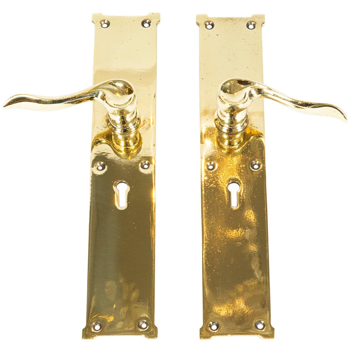 Pair of Brass Door Handles by William Tonks & Sons