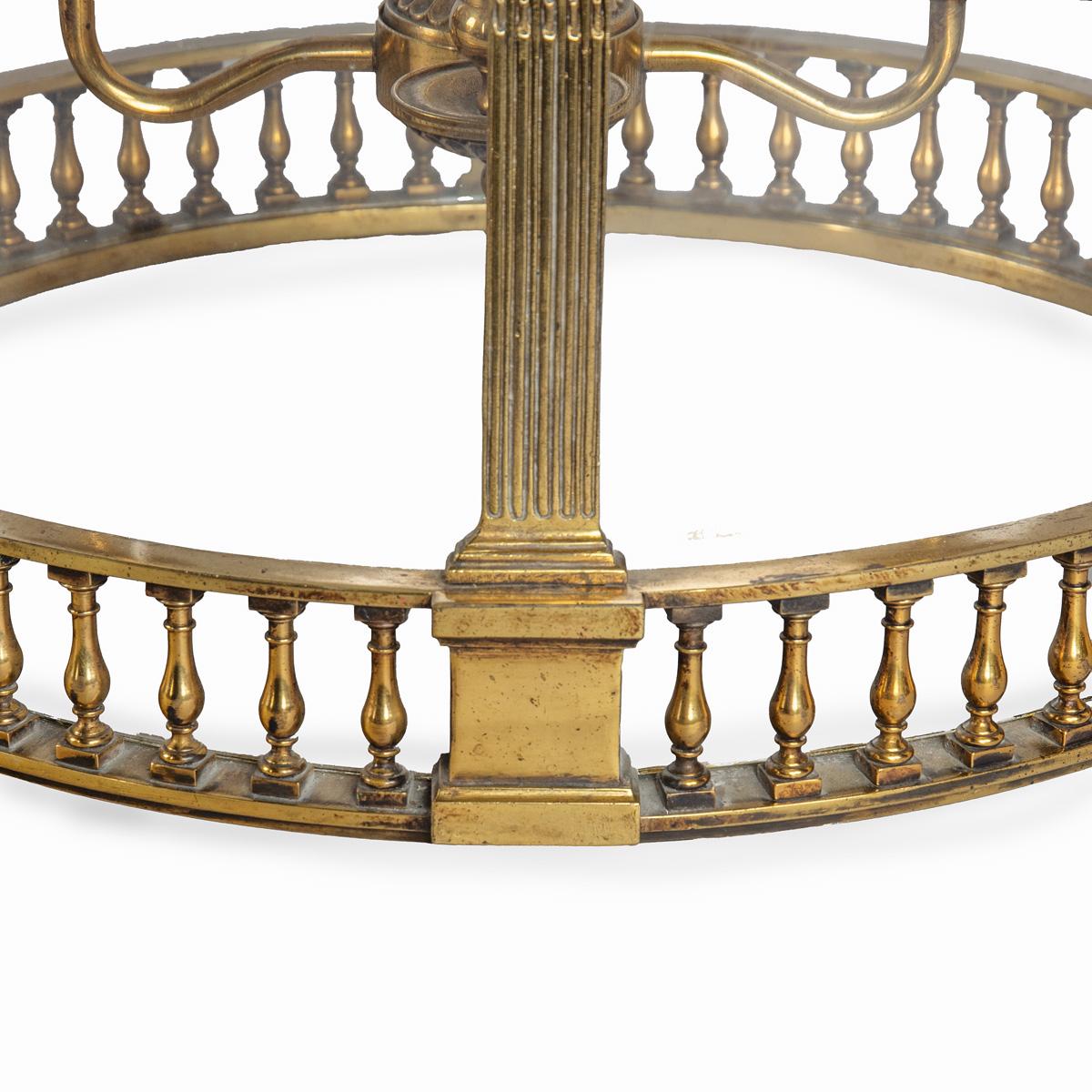 A pair of brass drum lanterns in the style of Lutyens In Good Condition For Sale In Lymington, Hampshire
