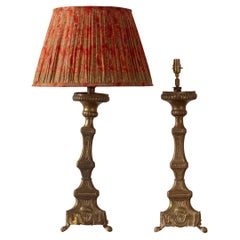 A Pair of Brass Lamps