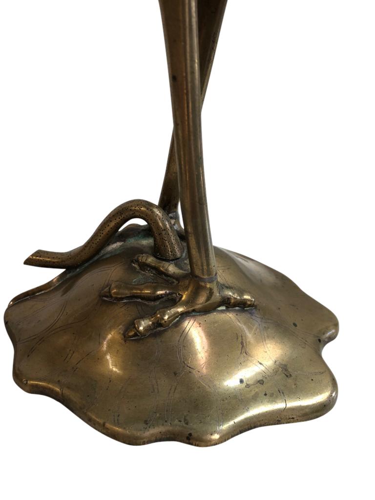 Pair of Brass Stalk Candelabras, 19th Century For Sale 6