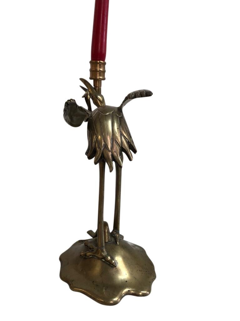 Pair of Brass Stalk Candelabras, 19th Century For Sale 5