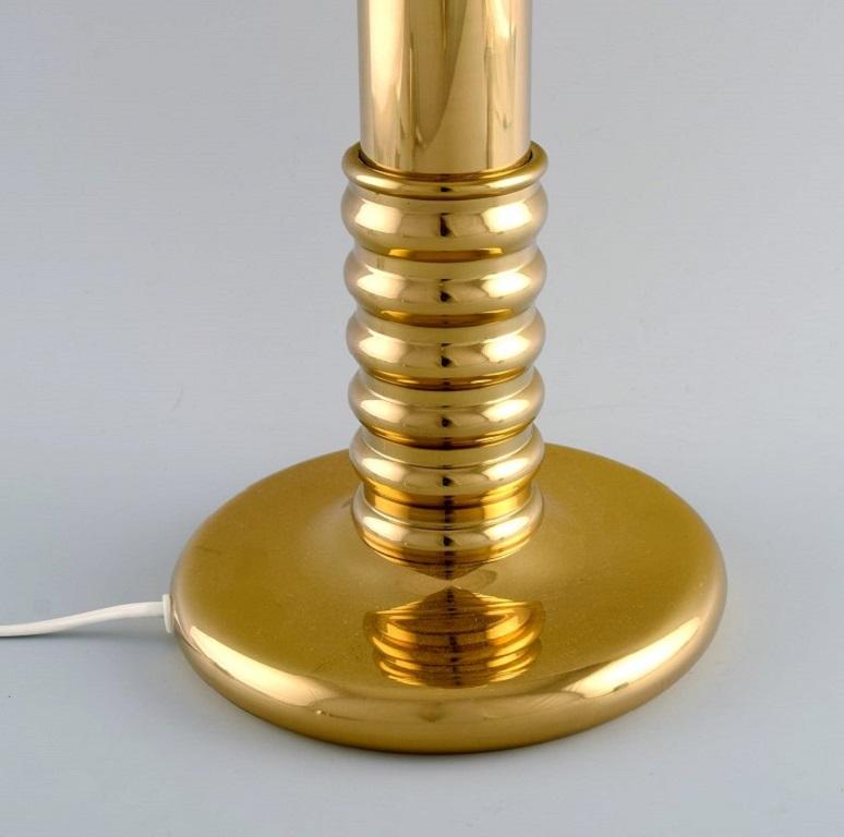 Scandinavian Modern Pair of Brass Table Lamps, Swedish Design, 1970s