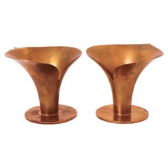 A pair of Brass vases / Candlesticks - Carl-Einar Borgström Ystad Metall - 1930s