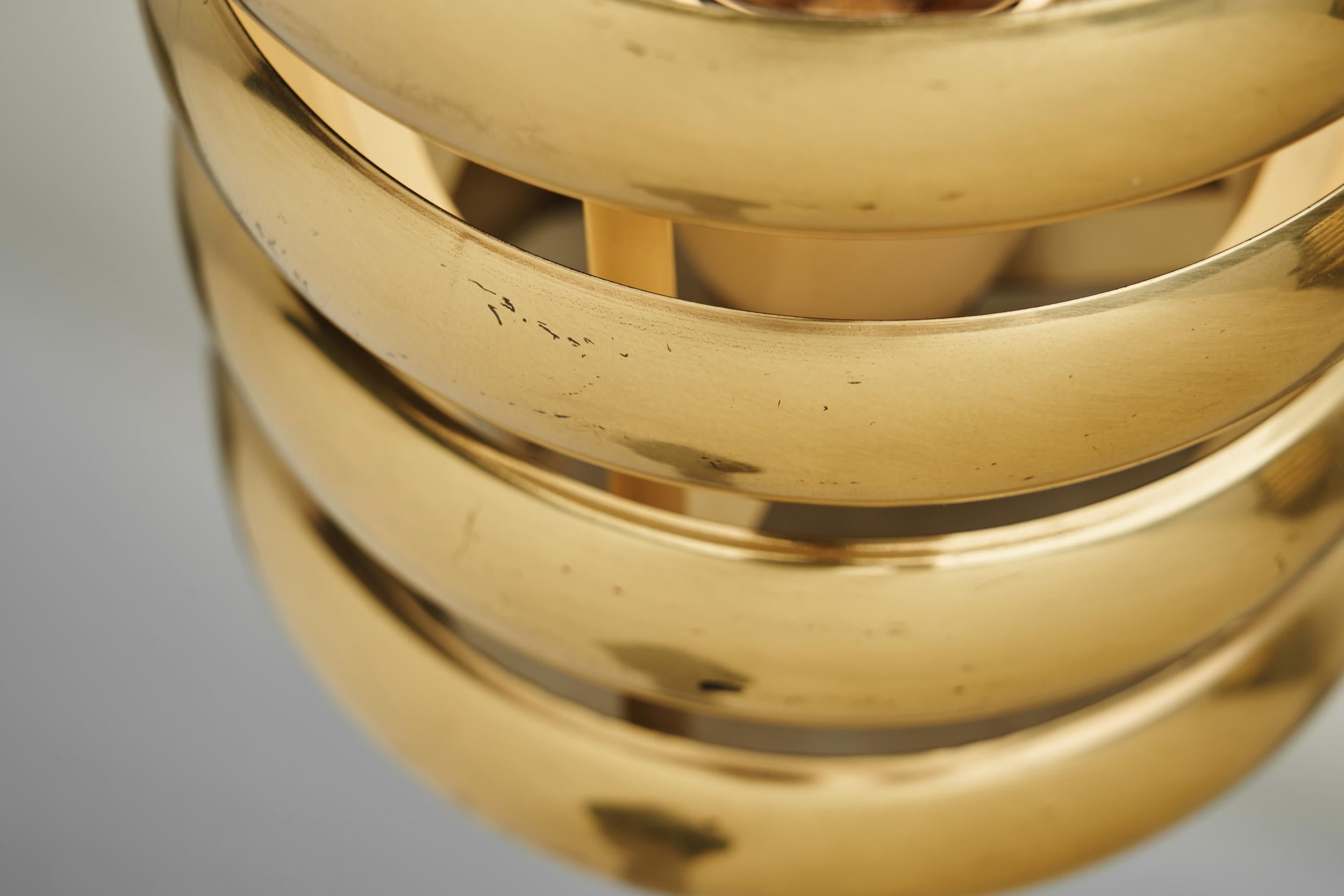 A Pair of Brass Wall Lamps by Kai Ruokonen for Lynx Ltd, Finland 1970s 10