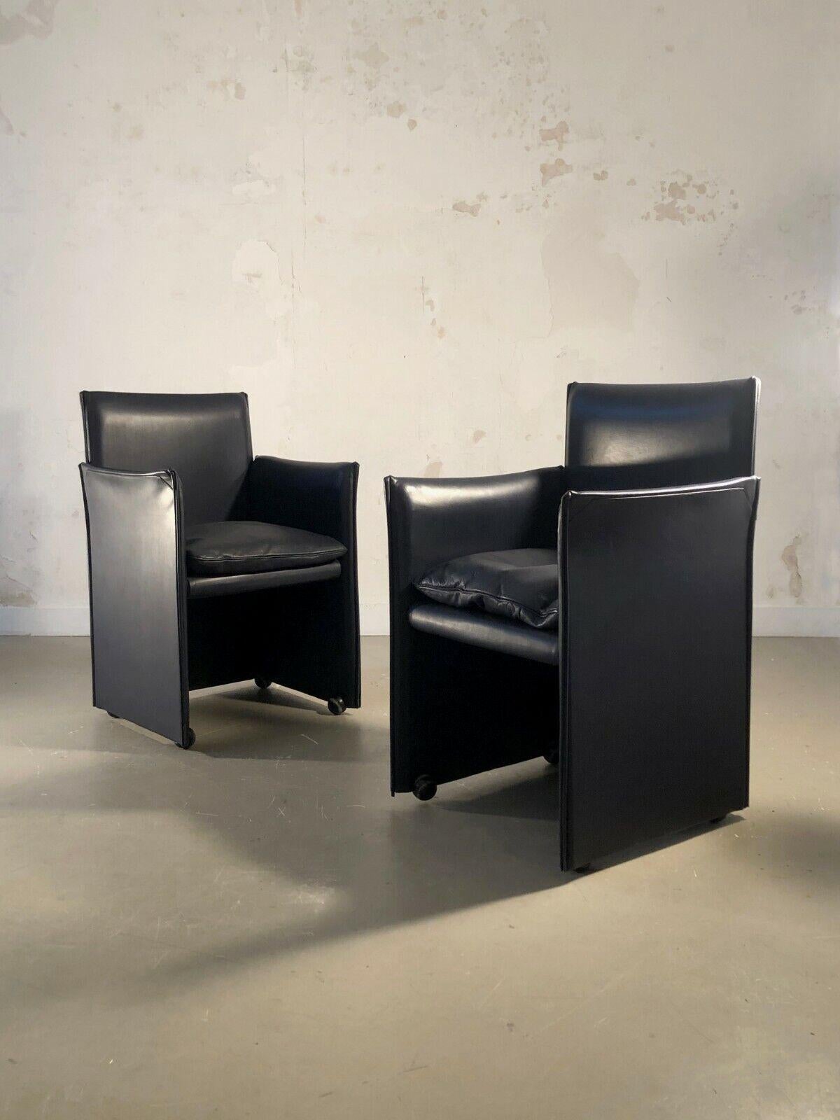 Italian A Pair of Break 401 POST-MODERN CHAIRS by MARIO BELLINI, CASSINA ed. Italy 1970 For Sale