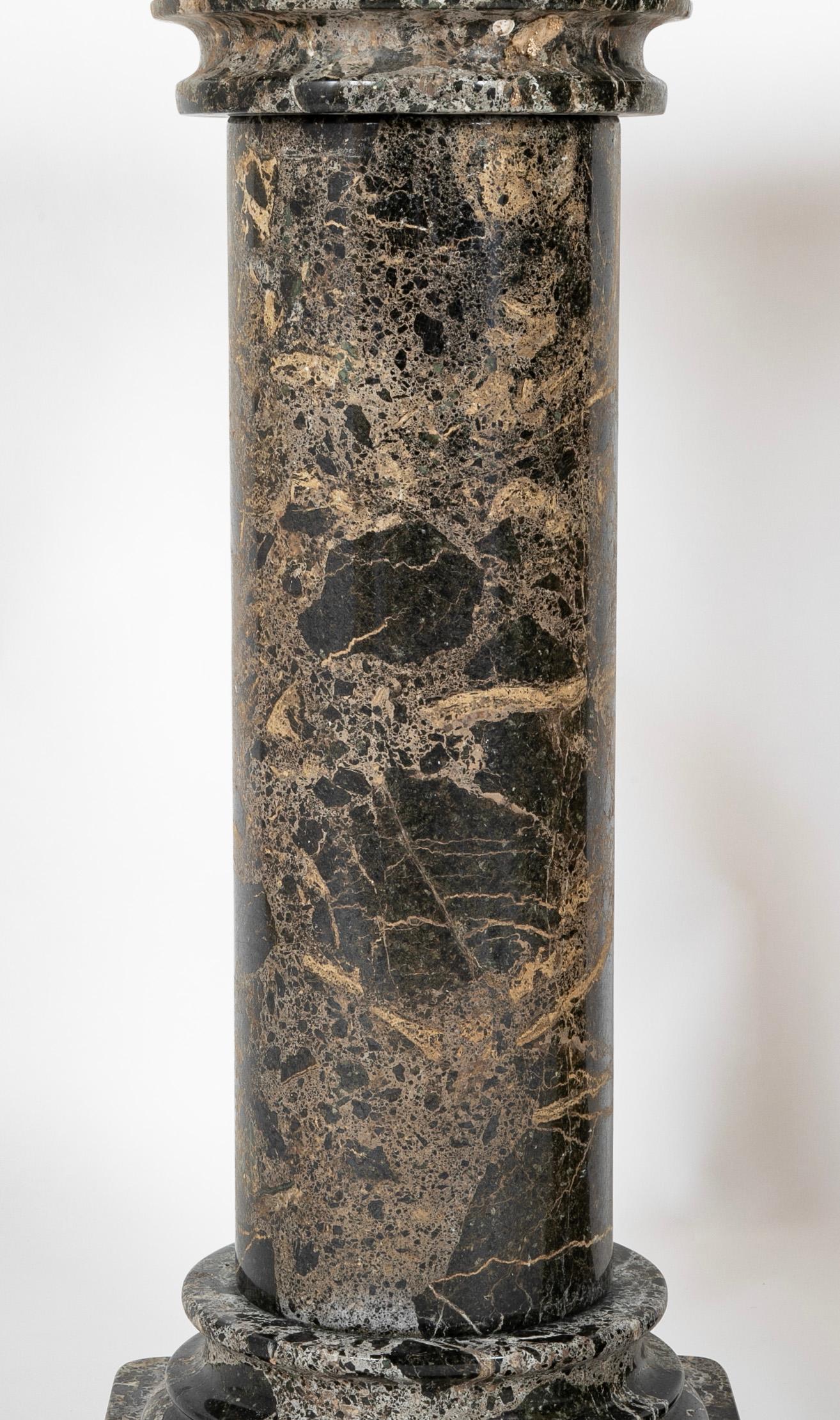 Pair of Breccia Marble Italian Columns For Sale 2