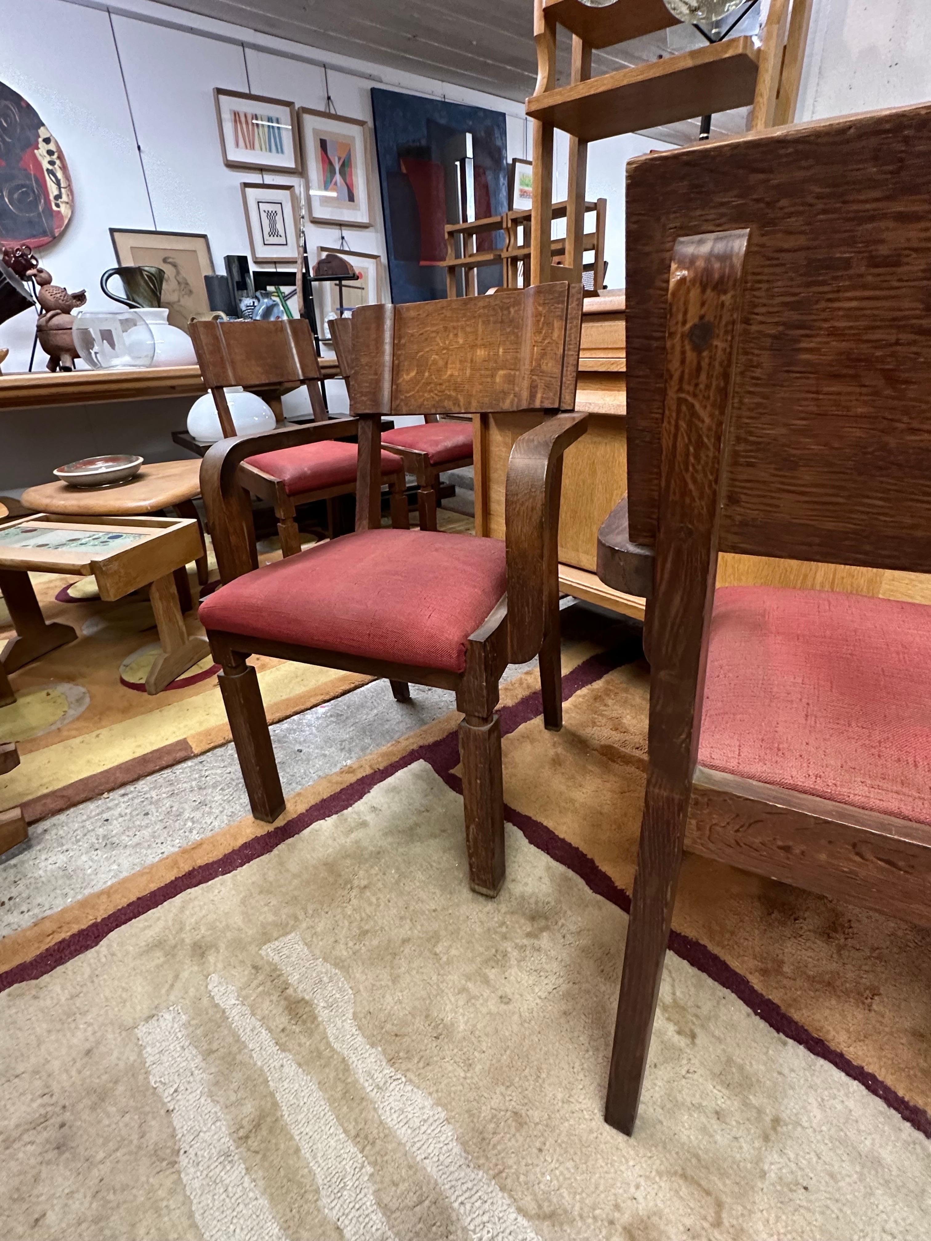 French Pair of Bridge Chairs Signed Charles Dudouyt For Sale