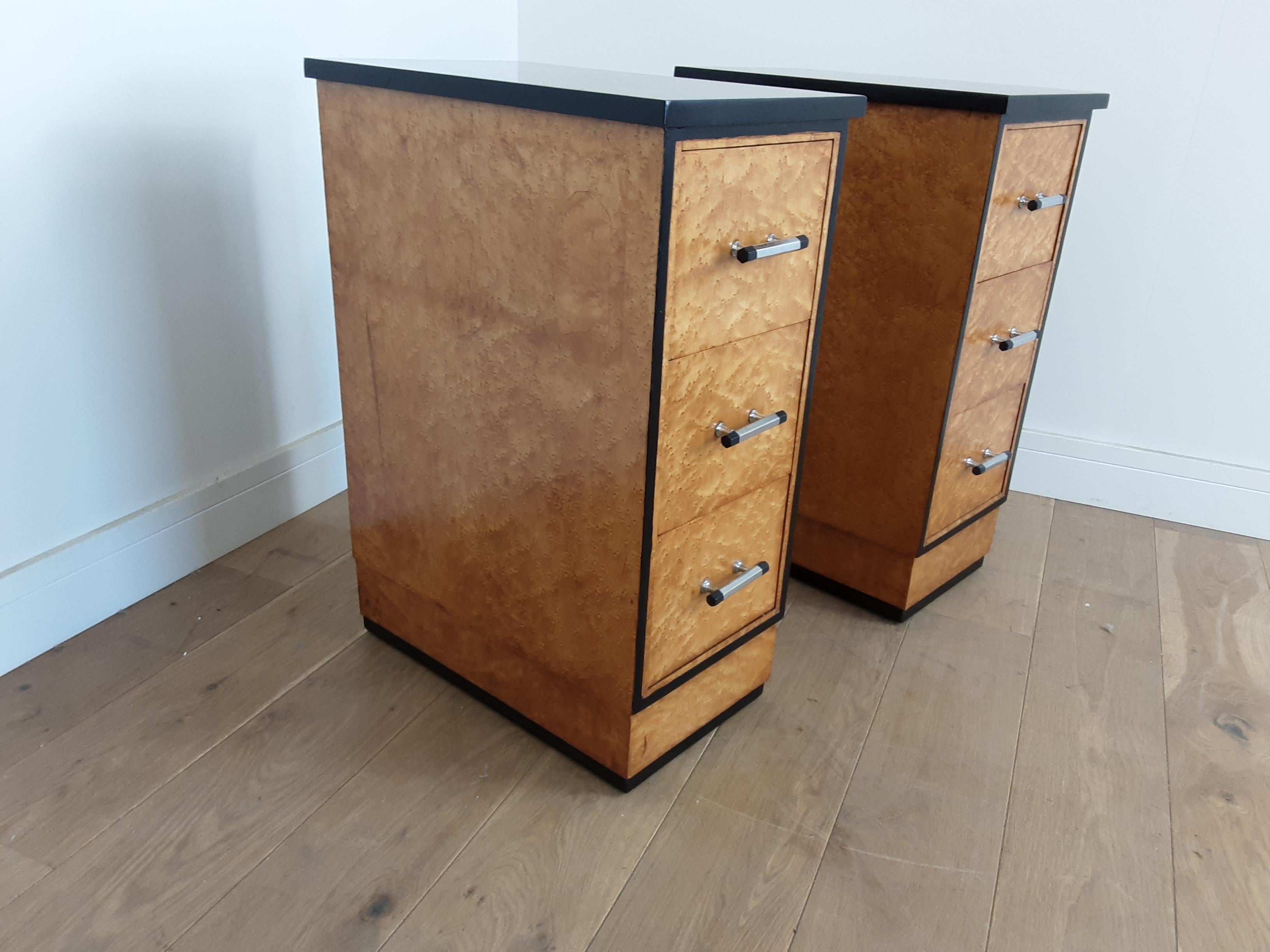 maple bedside cabinets