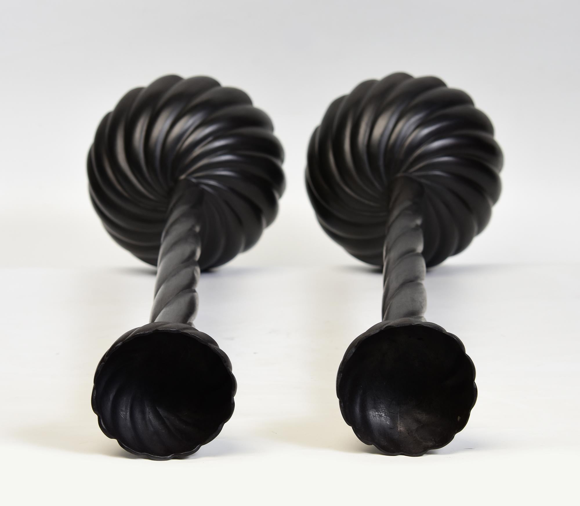 A Pair of Bronze Candlesticks For Sale 5