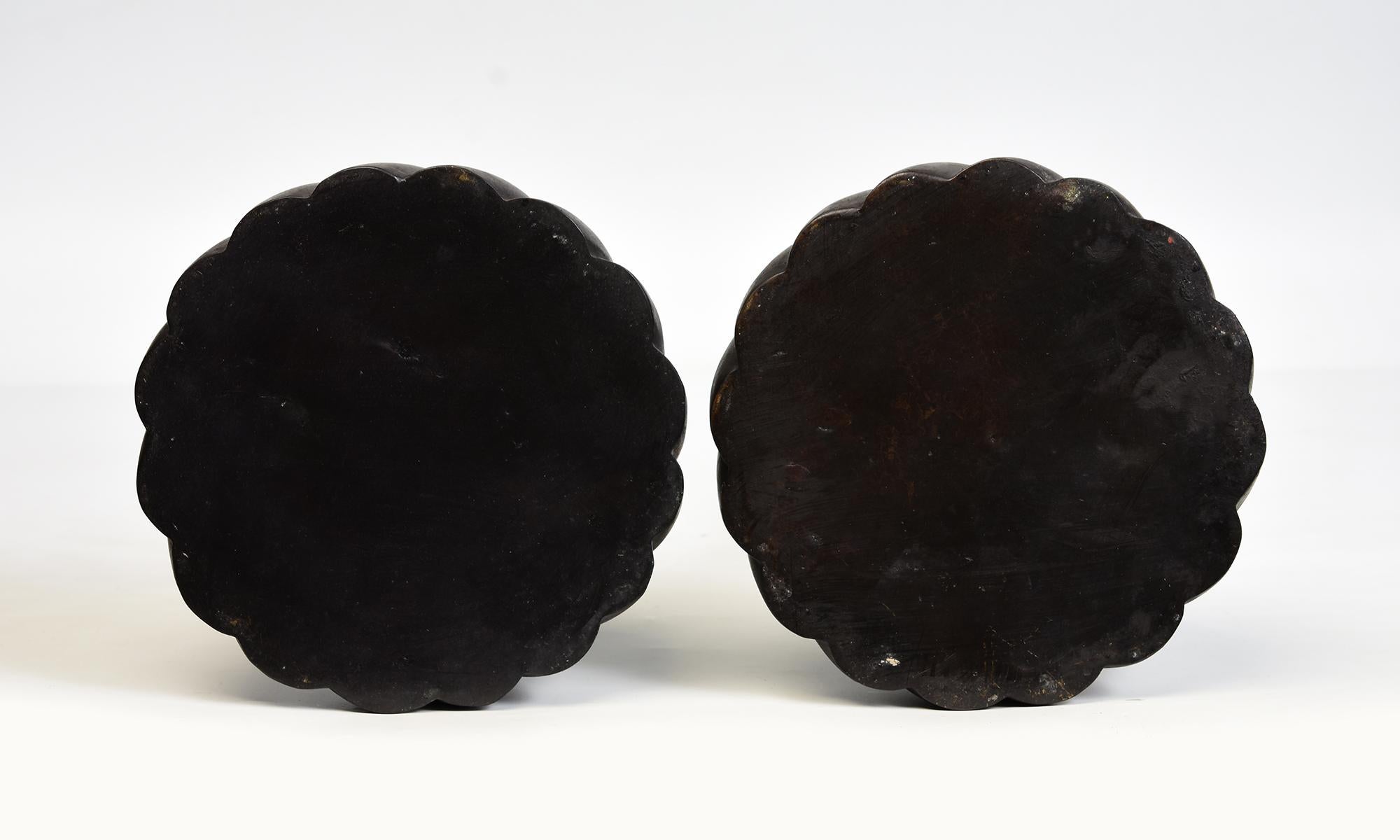A Pair of Bronze Candlesticks For Sale 6