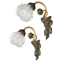 Pair of Bronze Horse Chestnut Wall Lights