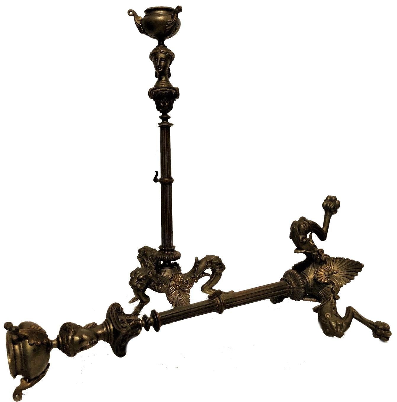 A Pair of Bronze Neoclassical Grand Tour Candelabras, Late 19th Century For Sale 6