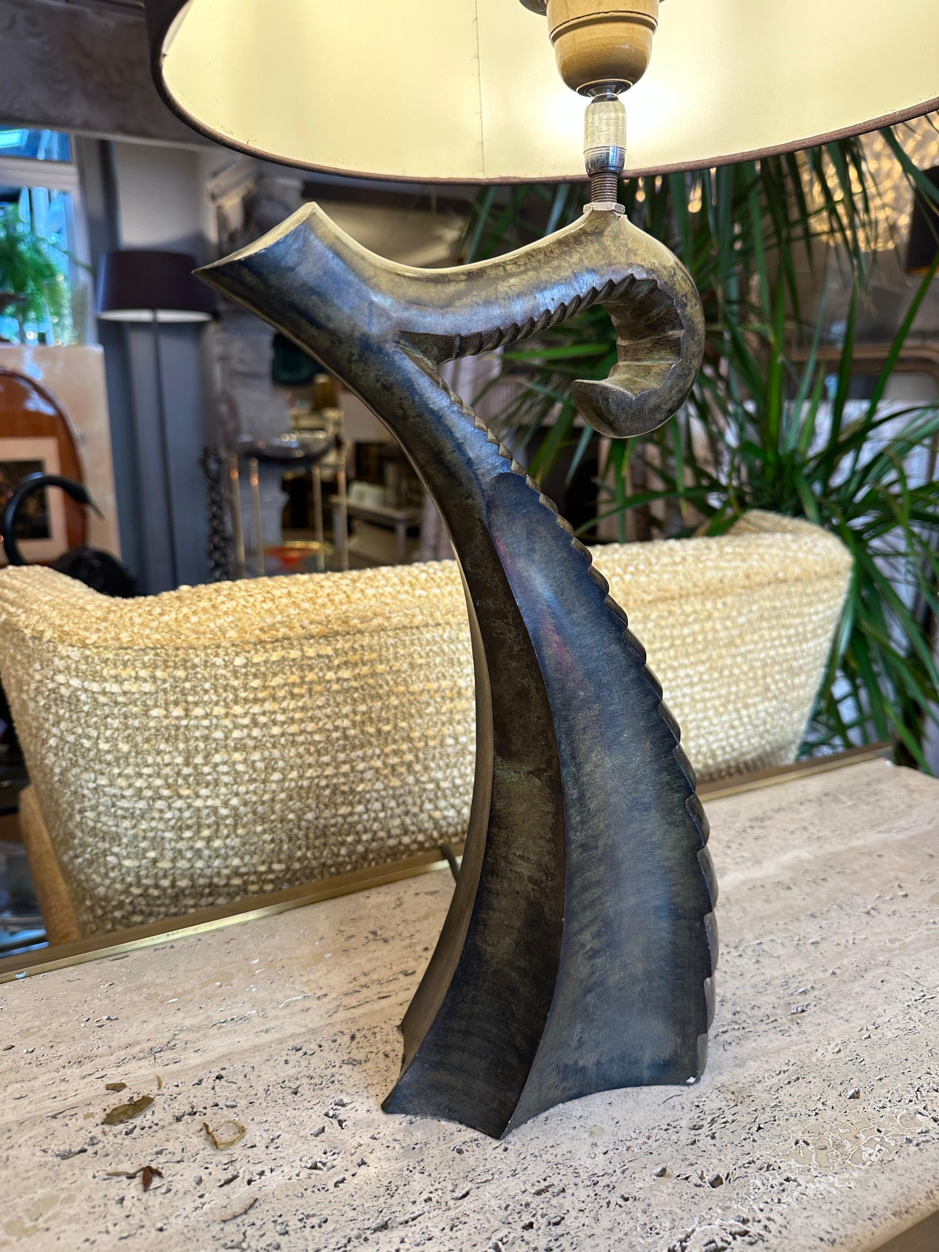 Pareja De Lámparas De Mesa De Bronce De Forma Orgánica Holandés en venta