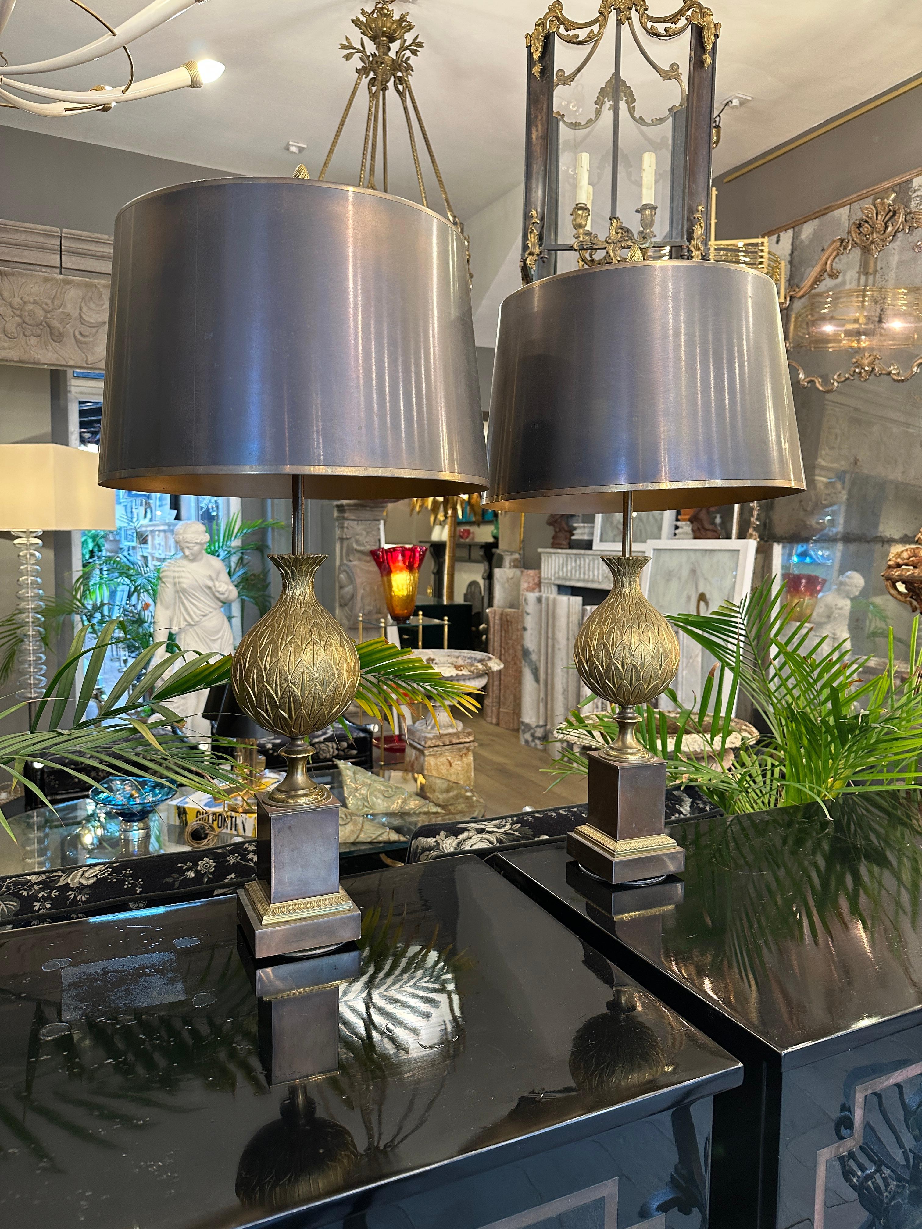 A Pair Of Bronze Persane Table Lamps By Maison Charles  1