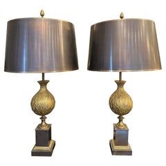 Vintage A Pair Of Bronze Persane Table Lamps By Maison Charles