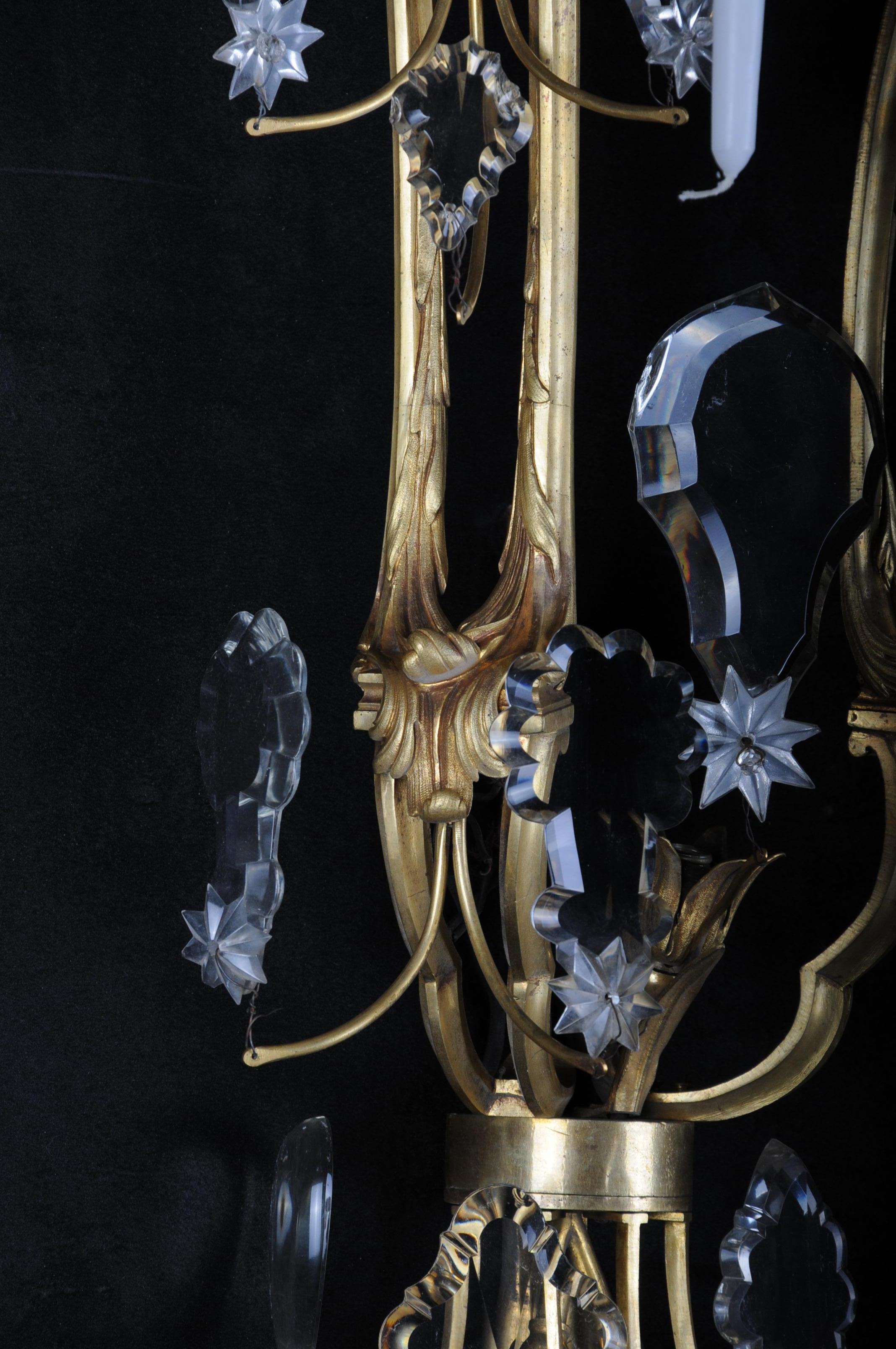 Pair of Bronze Splendor Wall Appliqués / Sconces, Paris, 19th Century For Sale 7