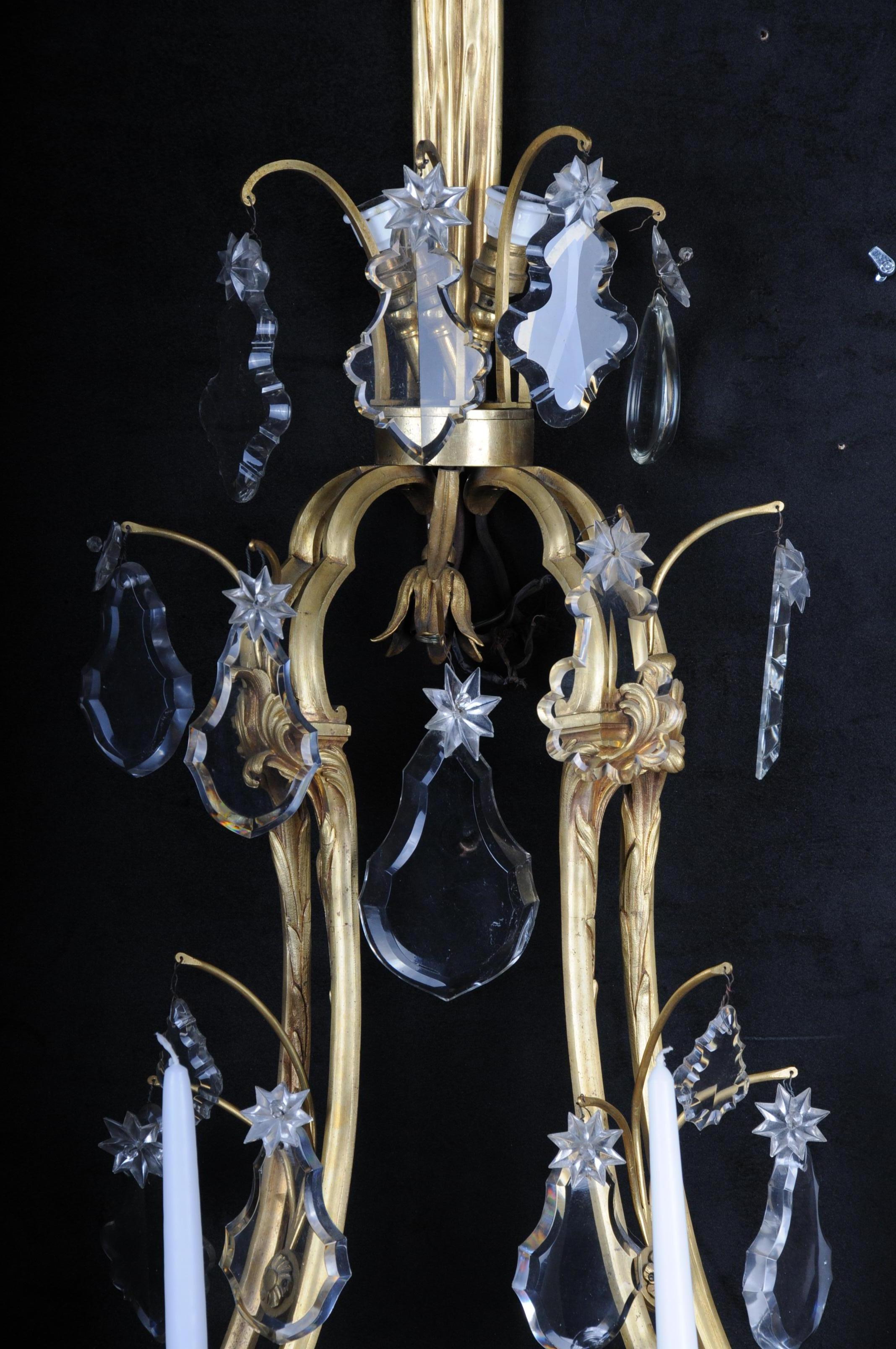 Pair of Bronze Splendor Wall Appliqués / Sconces, Paris, 19th Century For Sale 3