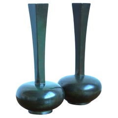 Vintage A Pair of Bronze Vases by  Jacob Ängman for GAB