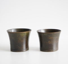 A pair of bronze vases by Just Andersen