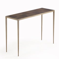 A Pair of Bronze Wash Iron Console Tables.