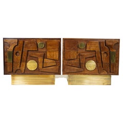 Pair of Brutalist Side Chests