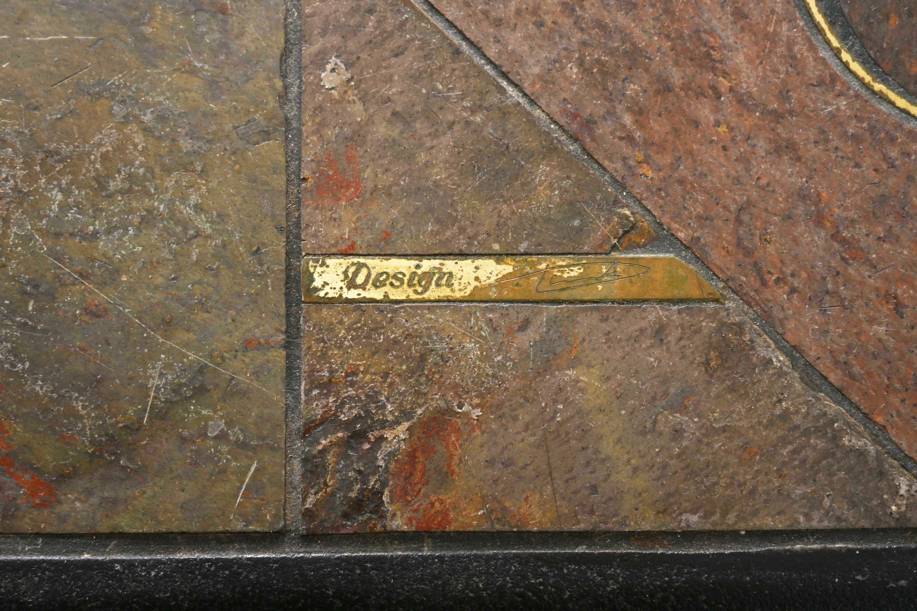 A Pair Of Brutalist Square Slate Stone Table by Paul Kingma For Sale 4