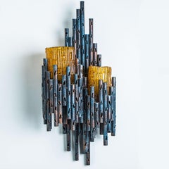 A pair of Brutalist Wall Sconces by Tom Ahlström & Hans Ehrlich, Sweden