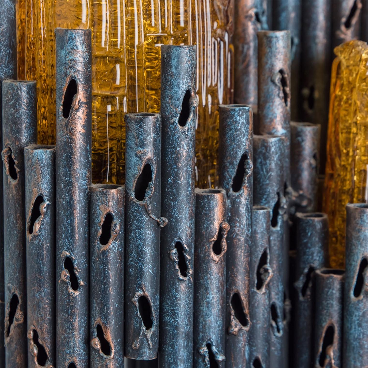 Coppia di applique brutaliste di Tom Ahlström & Hans Ehrlich, Svezia In condizioni buone in vendita a Rijssen, NL