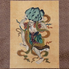 A Pair of Buddhist Guardian Scrolls