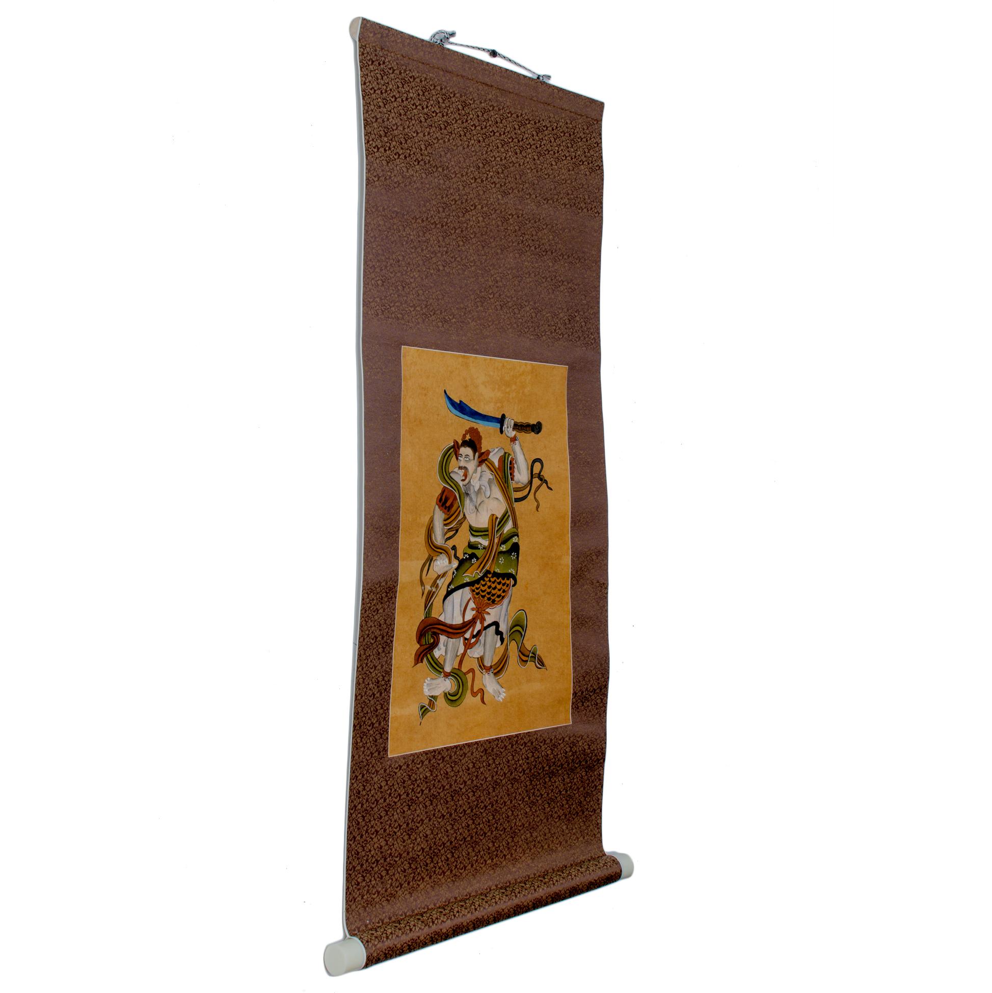 Ein Paar buddhistischer Wächter-Schriftrollen im Angebot 1