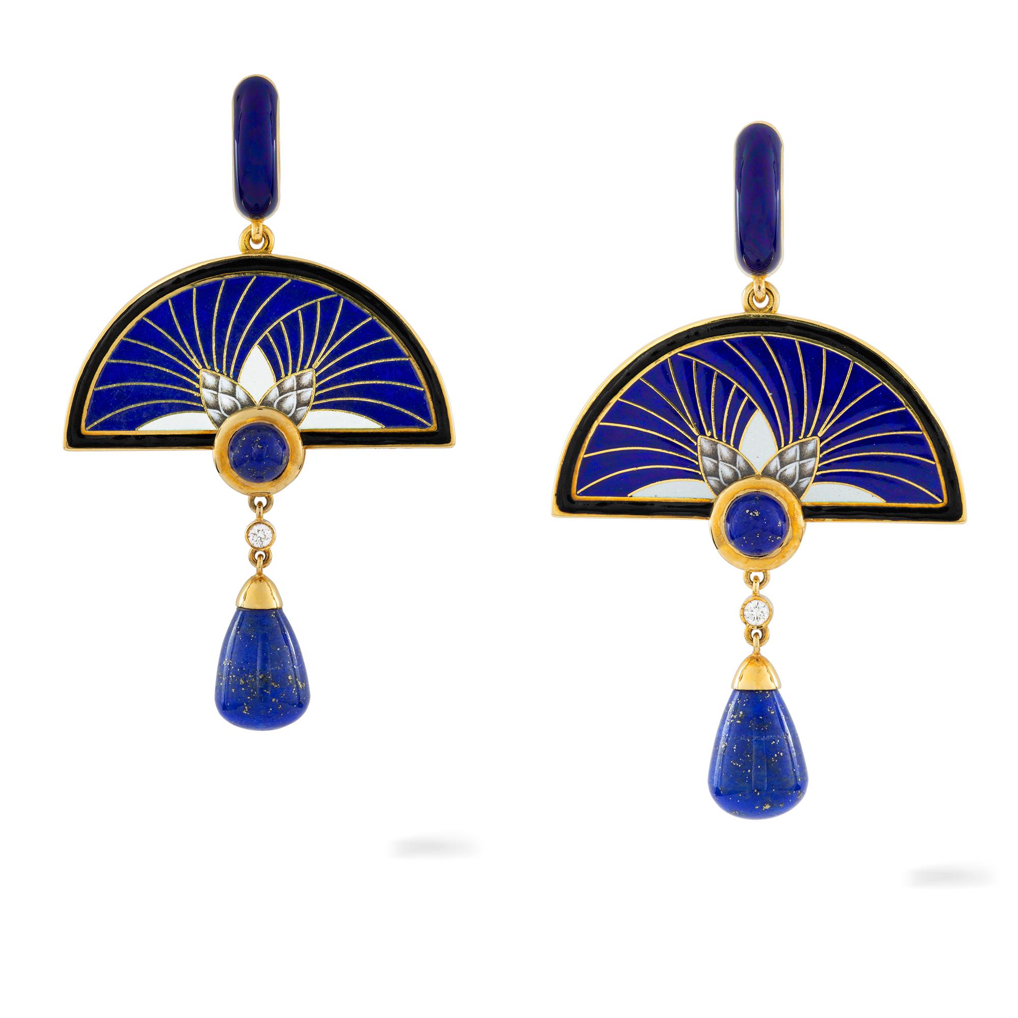 Contemporary Pair of Burdock Earrings by Ilgiz F