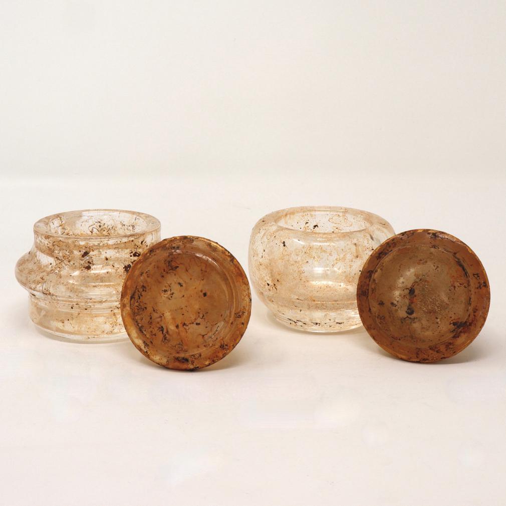 Carved A Pair of Burmese Rock Crystal Reliquaries For Sale