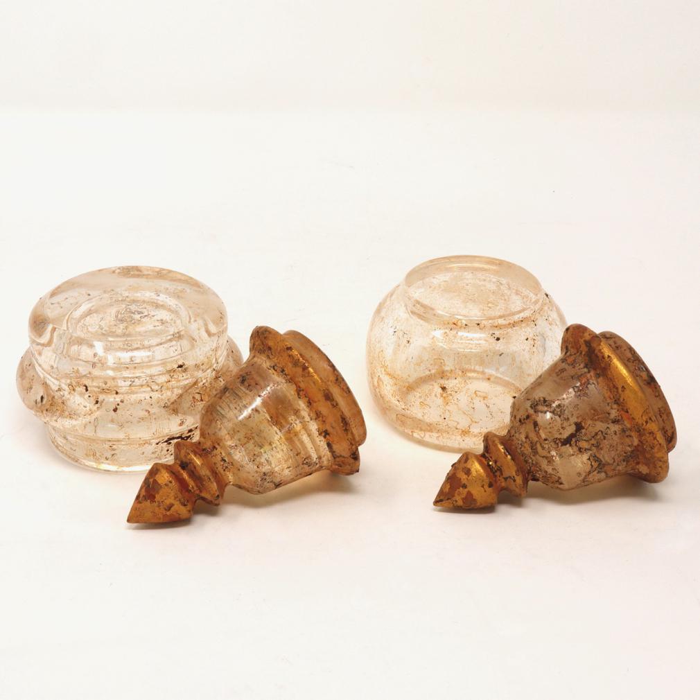 18th Century and Earlier A Pair of Burmese Rock Crystal Reliquaries For Sale