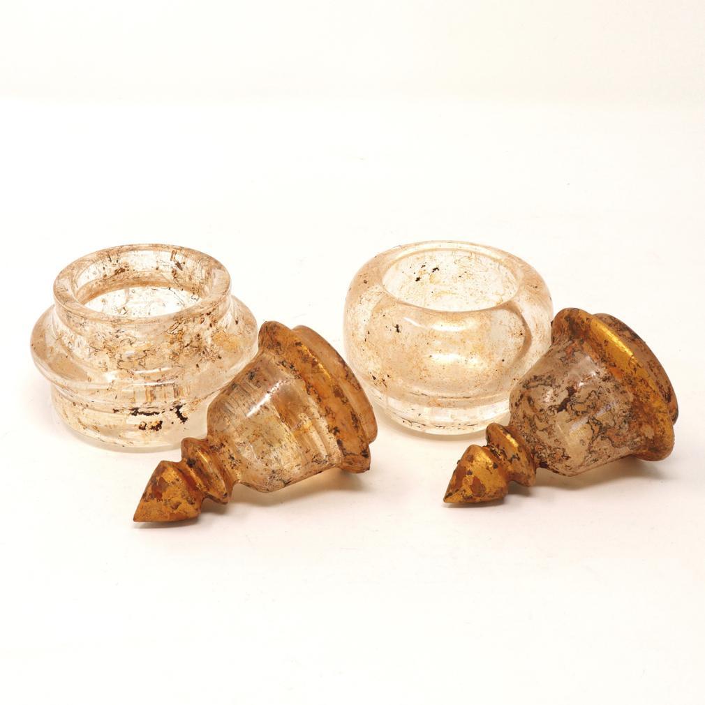 A Pair of Burmese Rock Crystal Reliquaries For Sale 1